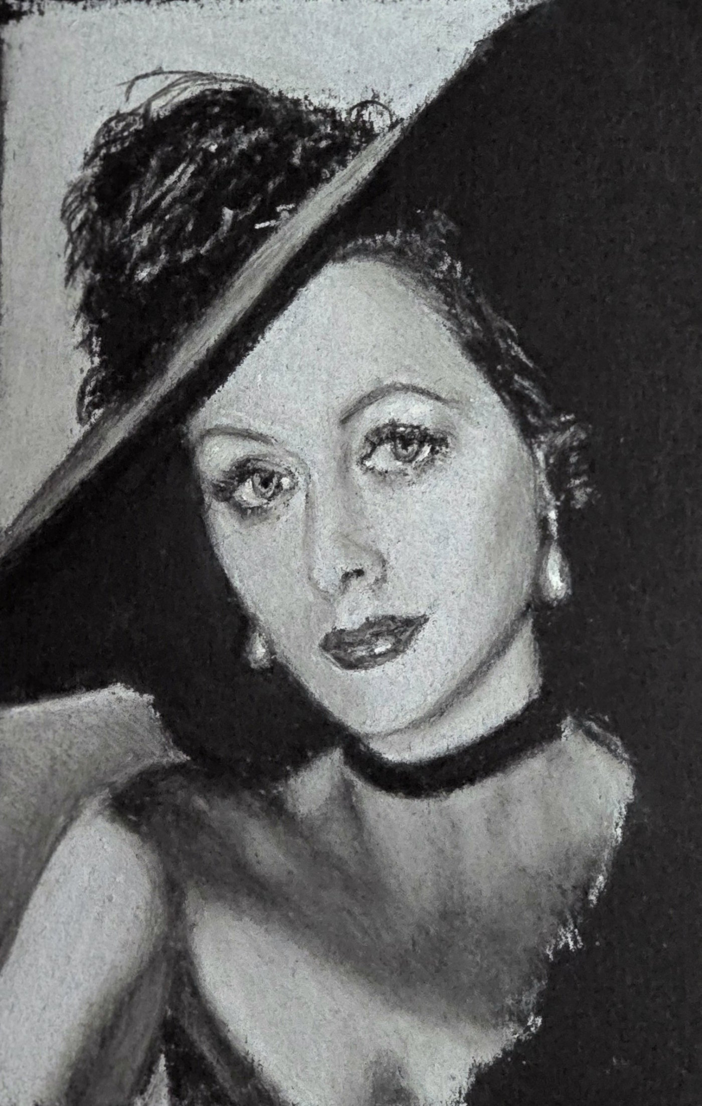 Hedy Lamarr - Pastelportret door Massin Art