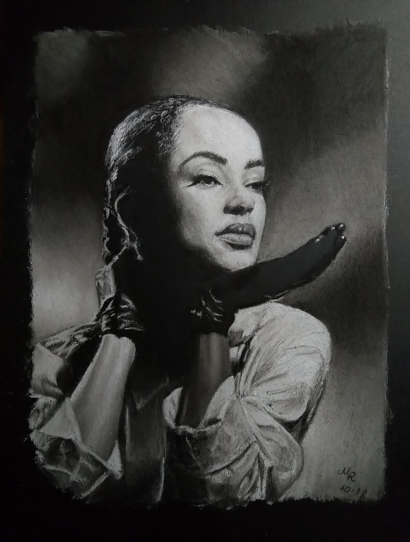 Sade - Pastelportret door Massin Art